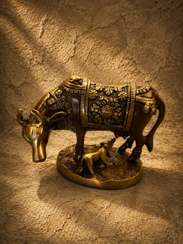 Brass Cow with Calf