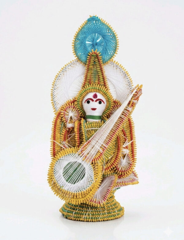 Beautiful Handcrafted Paddy Saraswati Idol