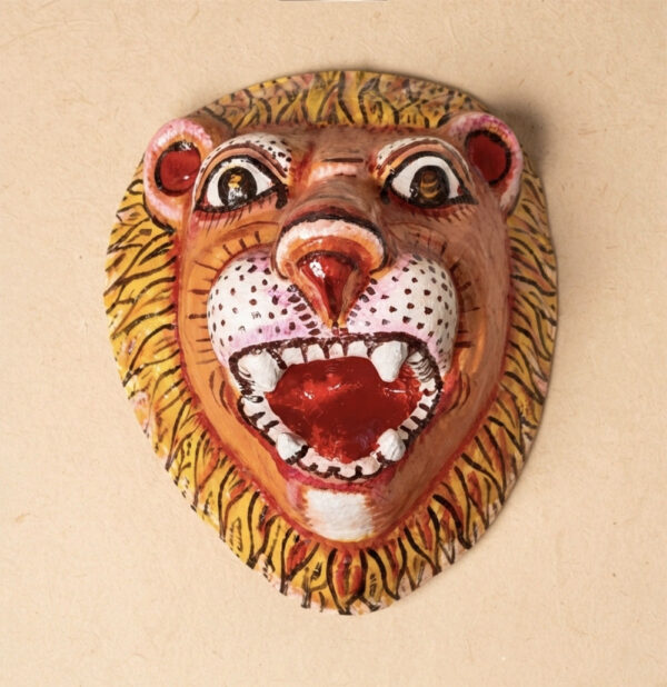 Handcrafted Lion Paper Mache Mask
