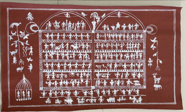 Traditional Lanjia Saura Painting by Sri Jogi Sabar