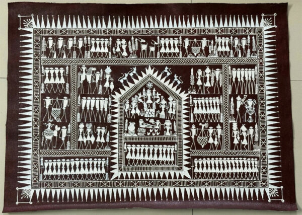 Traditional Lanjia Saura Painting by Sri Jogi Sabar