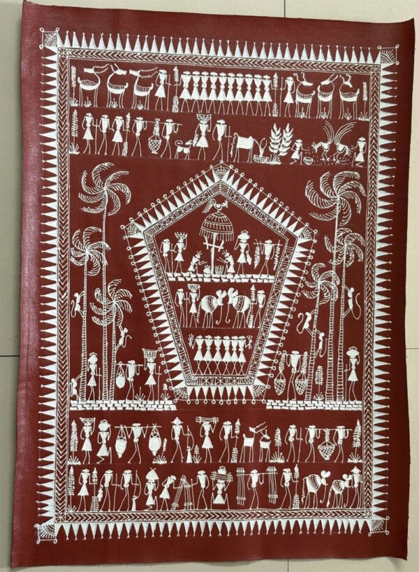 Traditional Lanjia Saura Painting by Sri Jogi Sabar