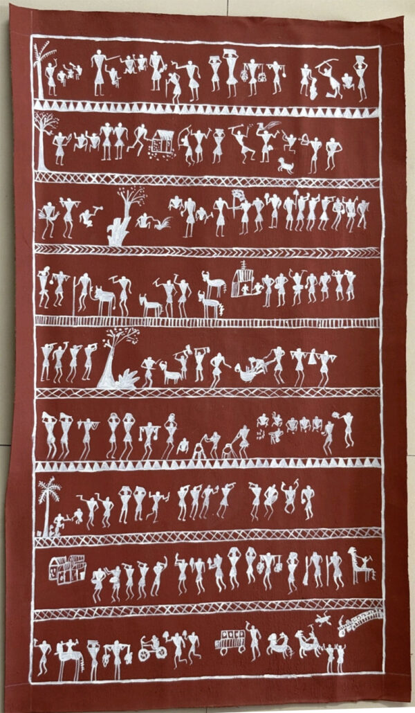 Traditional Lanjia Saura Painting by Sri Jogi Sabar