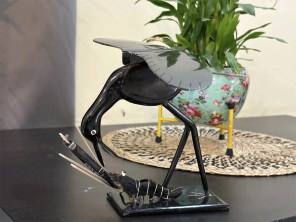 Crane Bird with Prawn