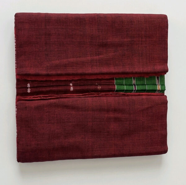 Kalinga Garnet Bandha Odisha Ikat Cotton Handloom Saree