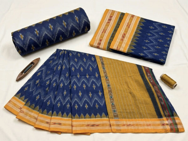 Neel Kanchan Sambalpuri Ikat Cotton Saree
