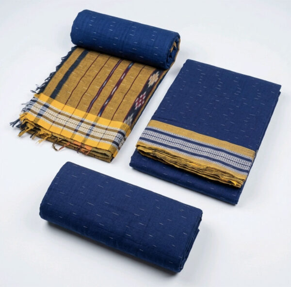 Neelambari Odisha Ikat Cotton Saree