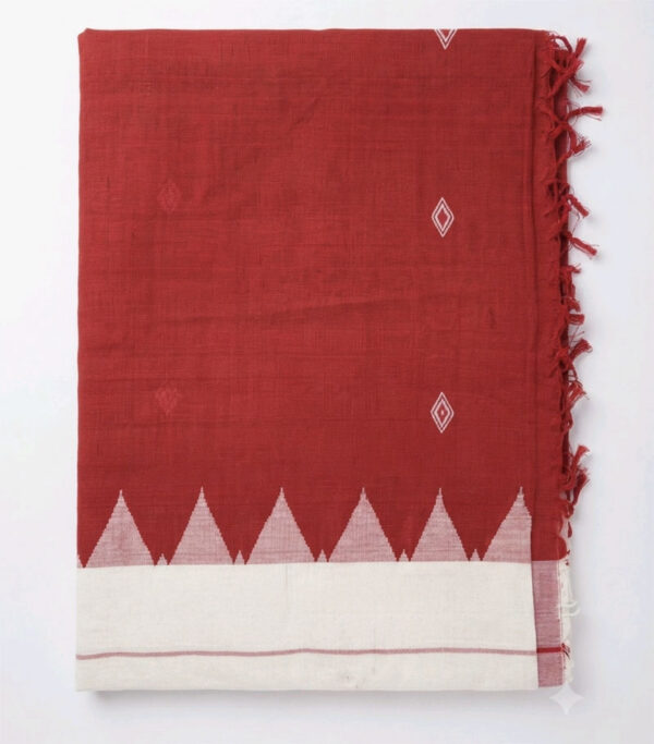 Red Colour Kotpad Handloom Saree