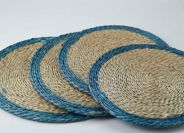 Set of 4 Sky Color Sabai Grass Dinning Mats