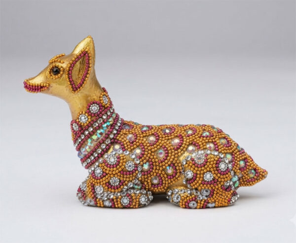 Terracotta Lac Craft Golden Deer