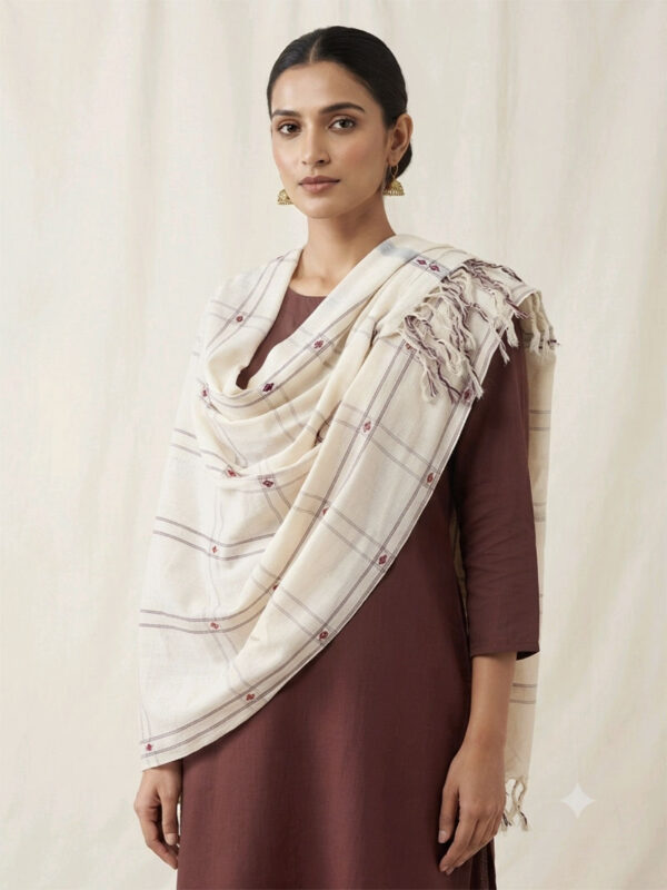 Vasudha Handwoven Kotpad Cotton Dupatta